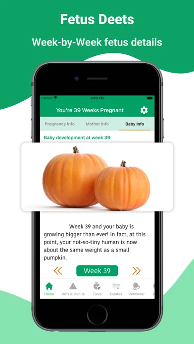 Tangkapan skrin Pregnancy Tracker & Baby Care