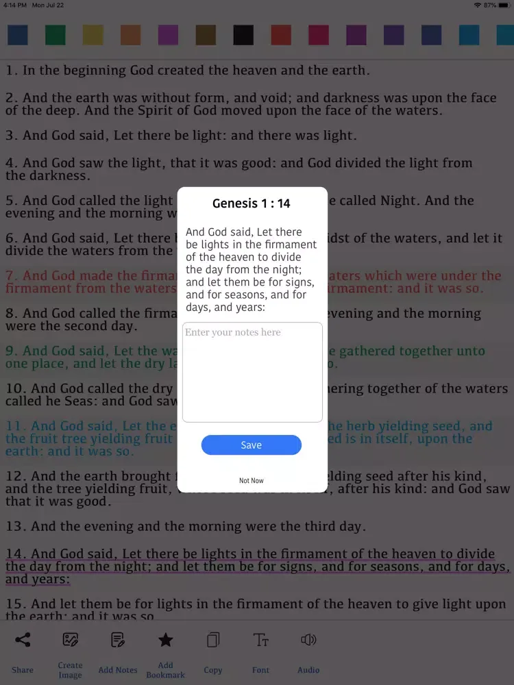 The Living Bible (TLB) iPad 应用截图