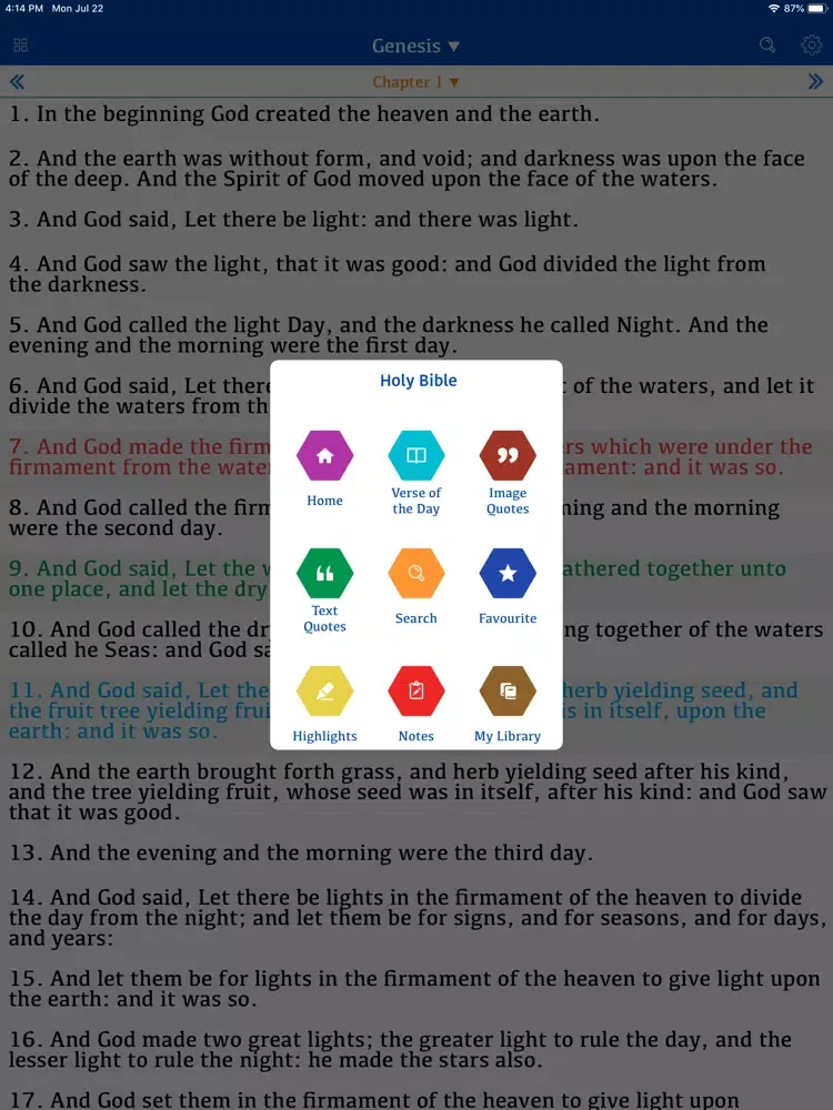 The Living Bible (TLB) iPad 应用截图