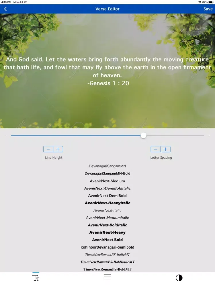 The Living Bible (TLB) iPad 应用截图