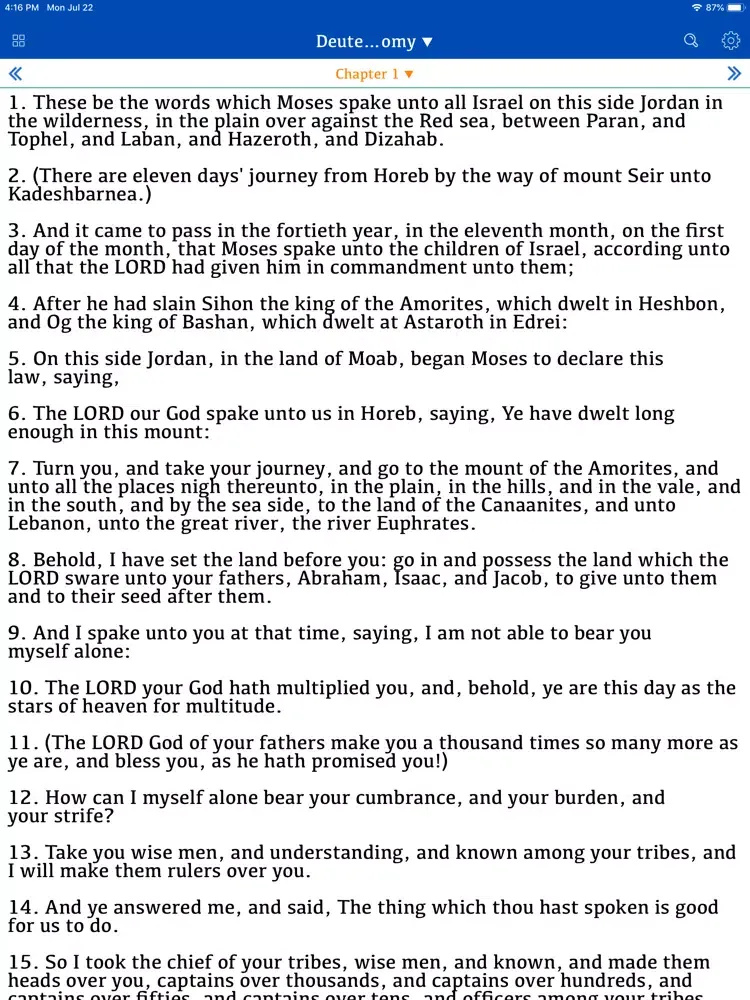 The Living Bible (TLB) iPad 应用截图