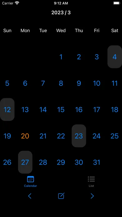 Capturas de tela do Easy to note :CalendarMemo