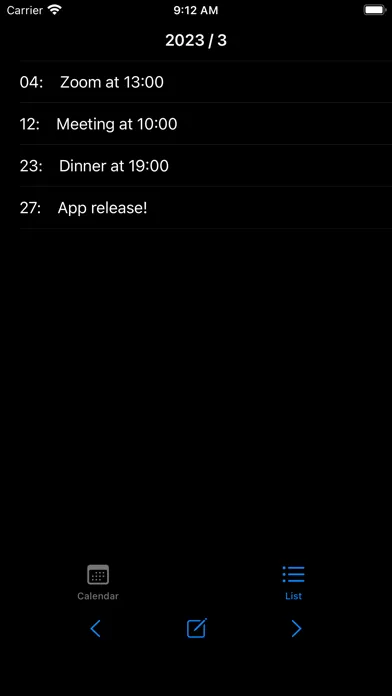 Capturas de tela do Easy to note :CalendarMemo