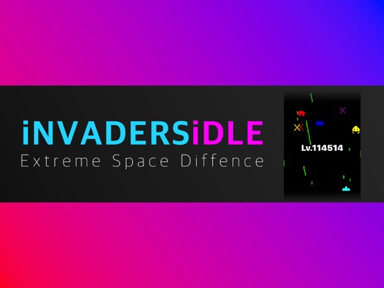 Retro 8-bit Game :iNVADERSiDLE iPad 应用截图