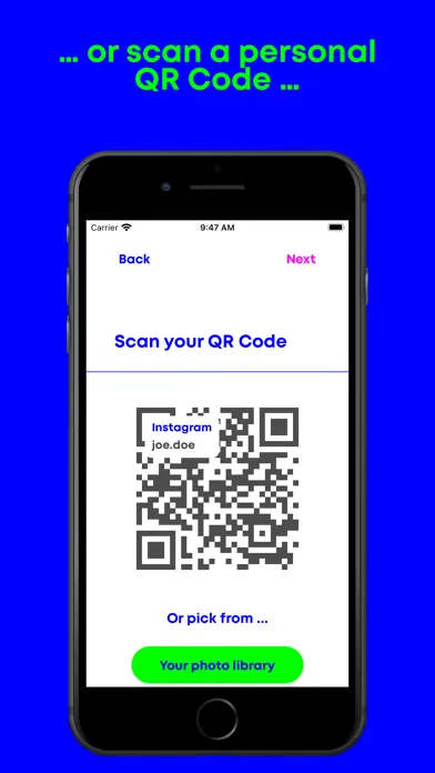 ภาพหน้าจอของ QGram: Instant Business Card