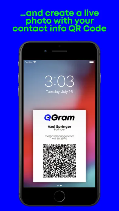 ภาพหน้าจอของ QGram: Instant Business Card