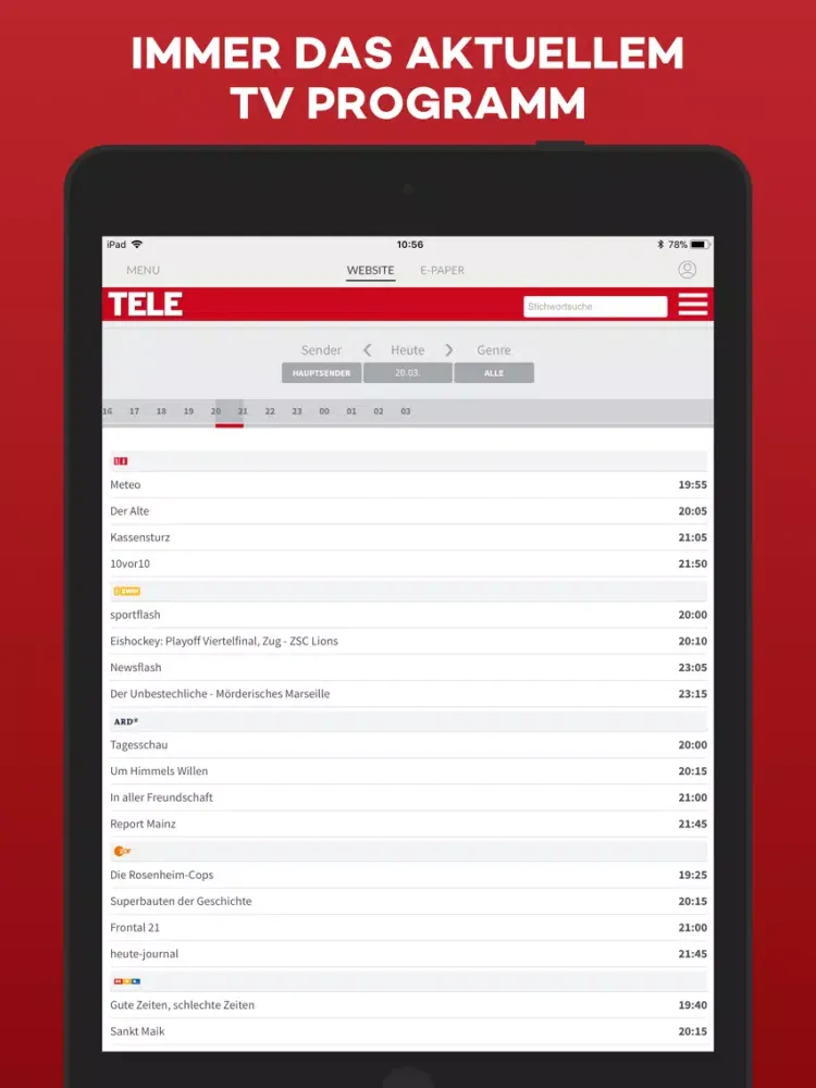 TELE ePaper iPad  Screenshots