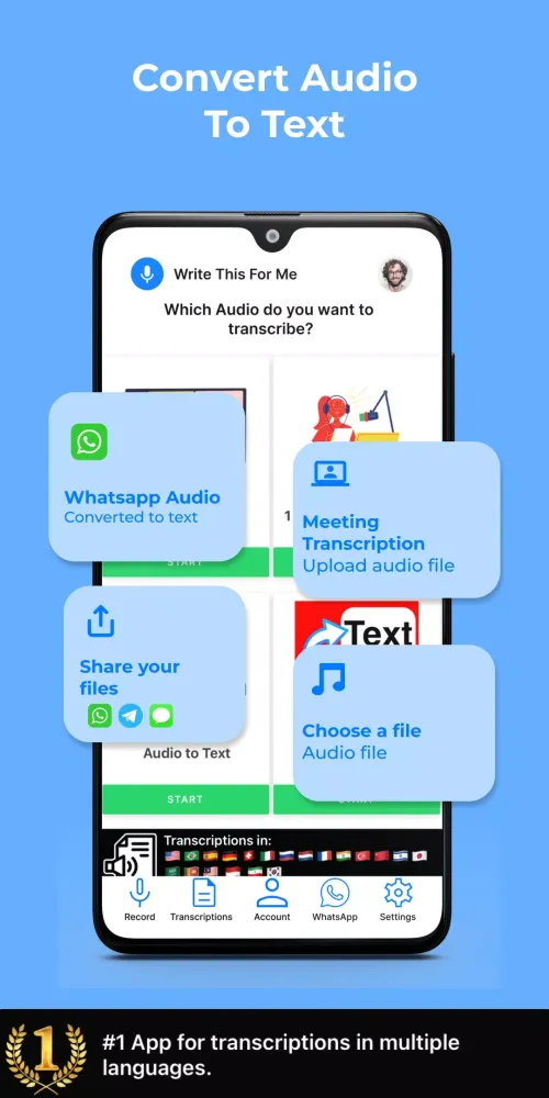 Audio Convert Text Transcribe Screenshots