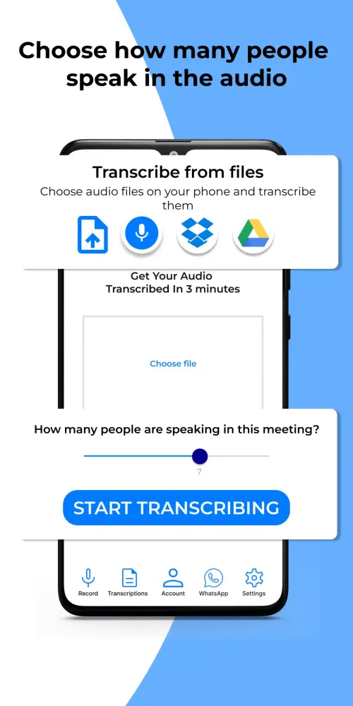Audio Convert Text Transcribe Screenshots