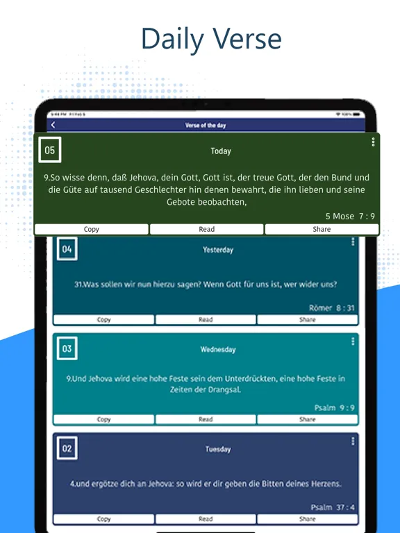 Tangkapan skrin Elberfelder Bibel Pro iPad 