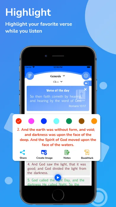 Italian Riveduta Bible Audio Screenshots