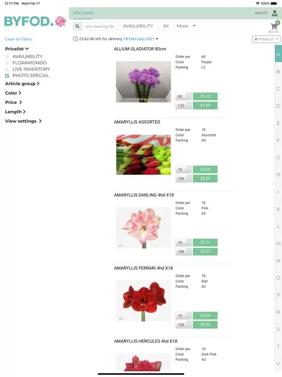 Flowers from Holland iPad  स्क्रीनशॉट