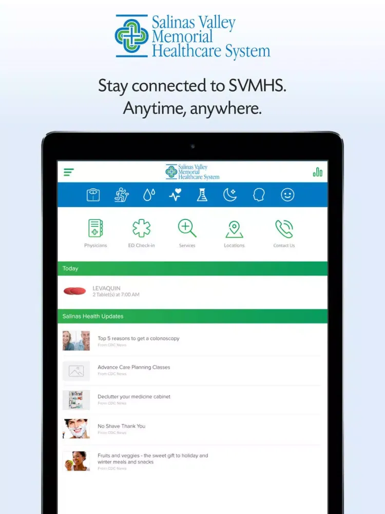 Capturas de tela do Salinas Valley Memorial Health iPad 