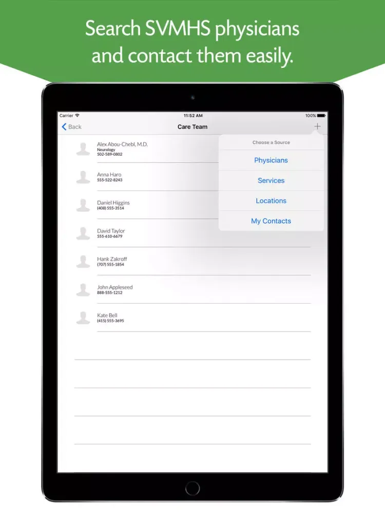 Capturas de tela do Salinas Valley Memorial Health iPad 