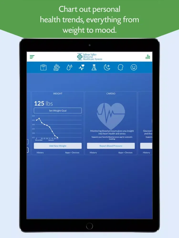 Capturas de tela do Salinas Valley Memorial Health iPad 