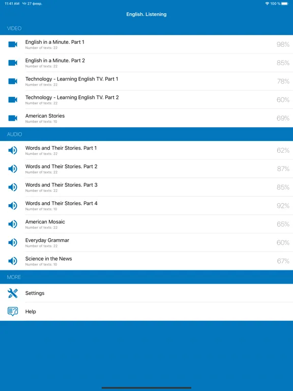 ภาพหน้าจอของ Polyglot - English Listening iPad 