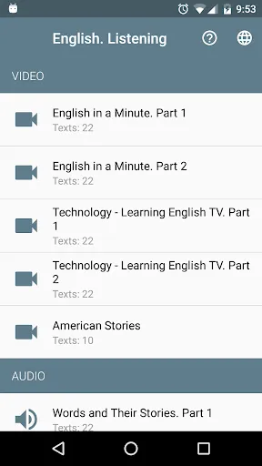 Capturas de pantalla de English Listening. PRO