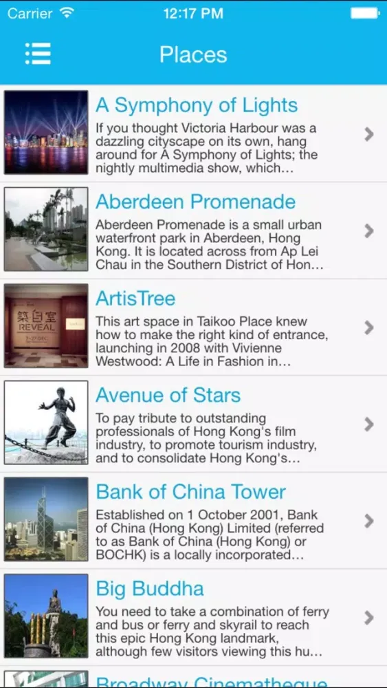 Capturas de pantalla de Hong Kong Places Guide