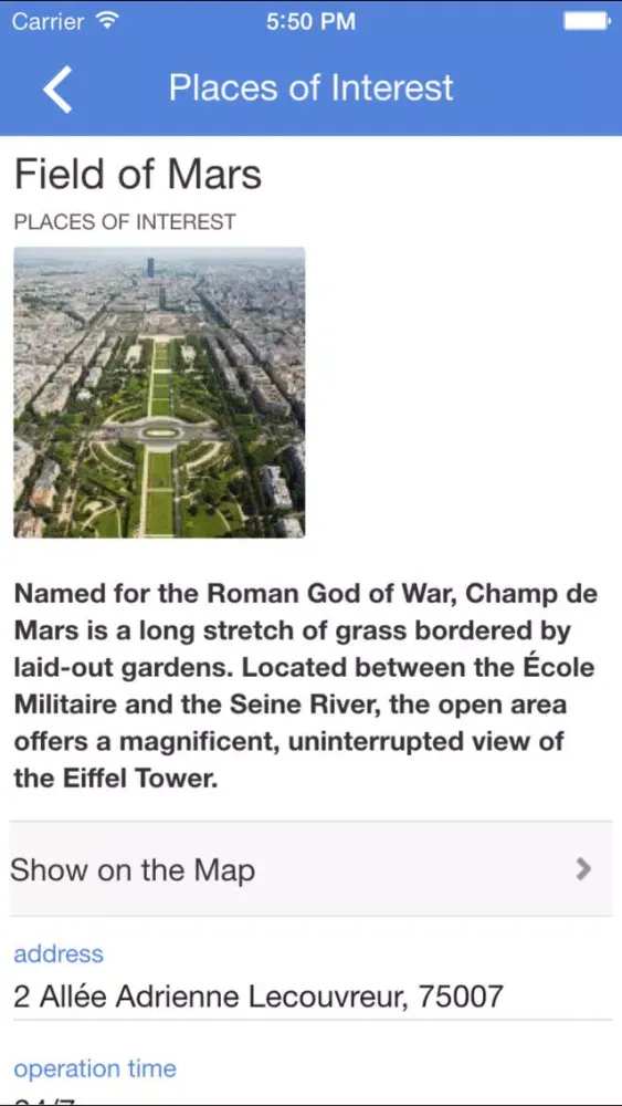 Paris Places Guide Screenshots