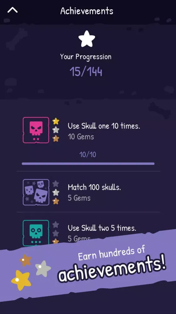 Capturas de tela do Sugar Skulls - A Sweet Pattern Matching Puzzle Game