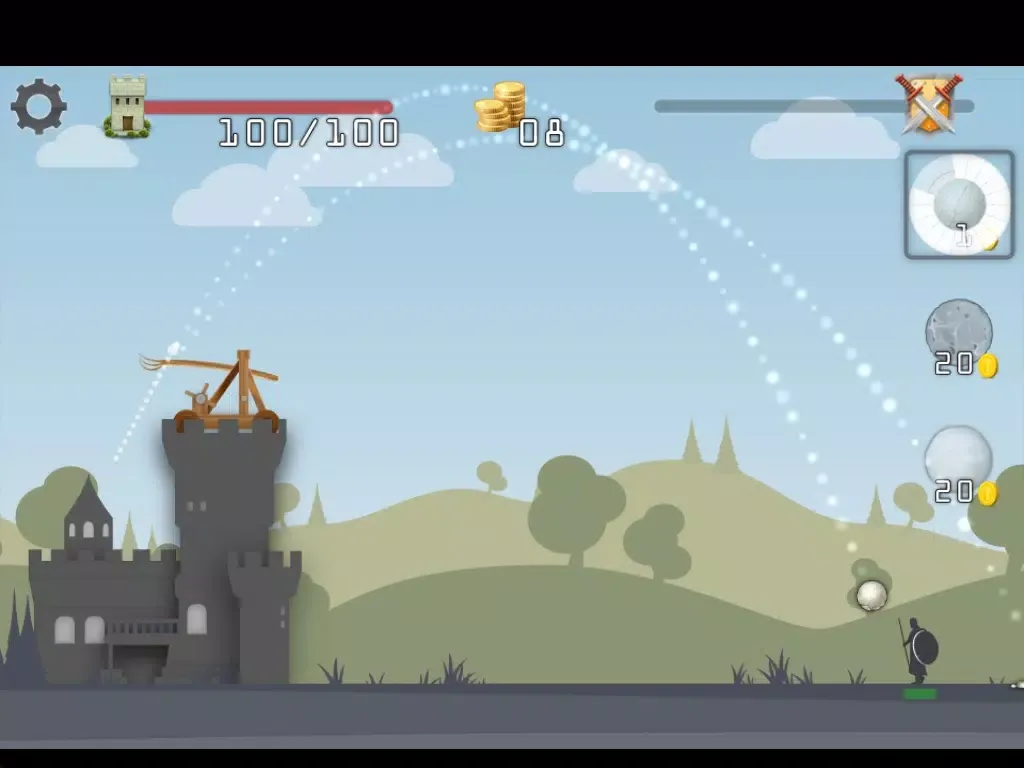 Tangkapan skrin Panic Castle iPad 