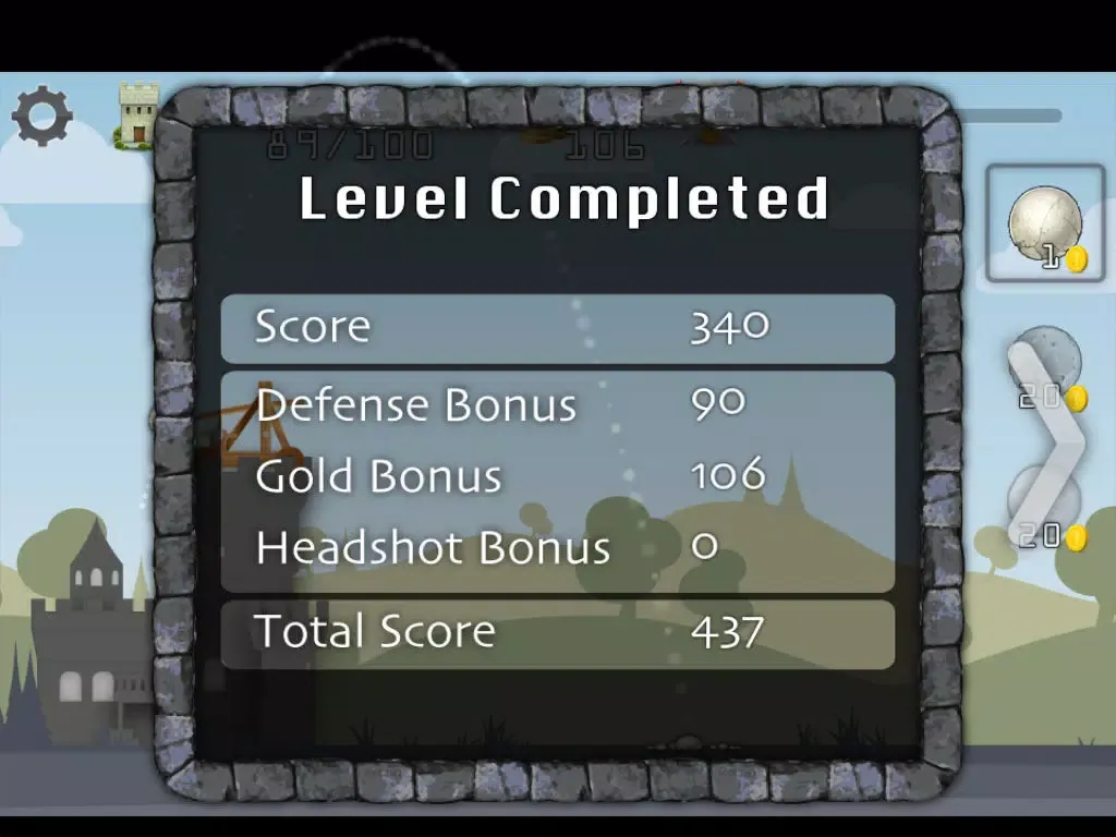 Tangkapan skrin Panic Castle iPad 