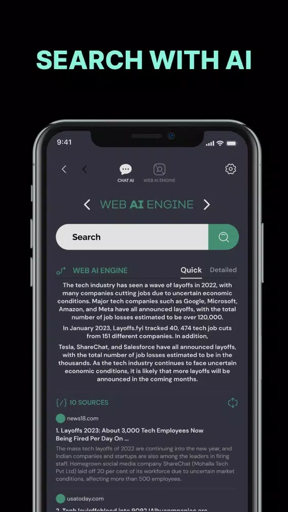 ภาพหน้าจอของ AI Chat - Ask AI