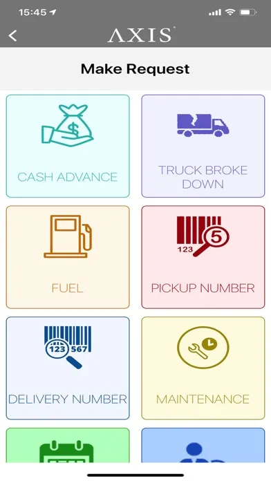 Ảnh chụp màn hình của AxisTMS