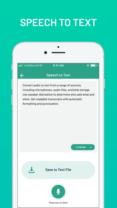 Tangkapan layar Text To Speech : Voice Memo