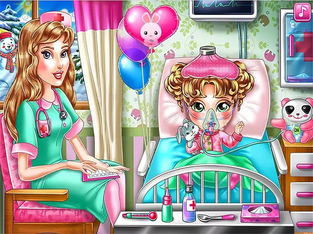 First Aid Treatment:Baby Flu - Kids Care Doctor Simulator Game iPad 应用截图