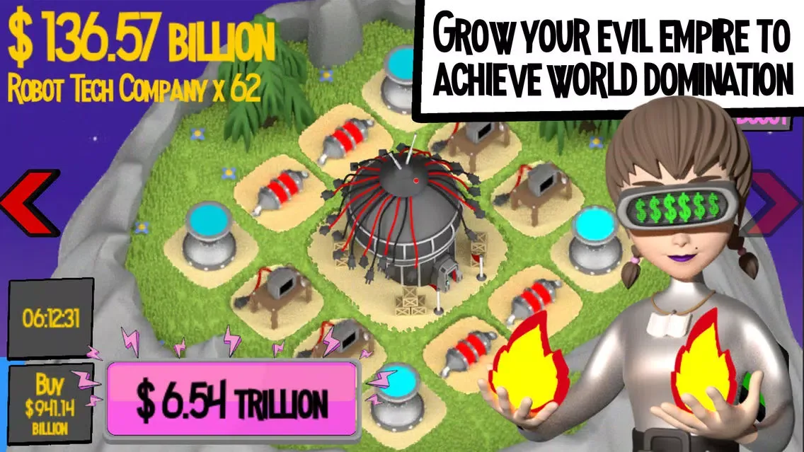 Tangkapan layar Idle Villain Empire
