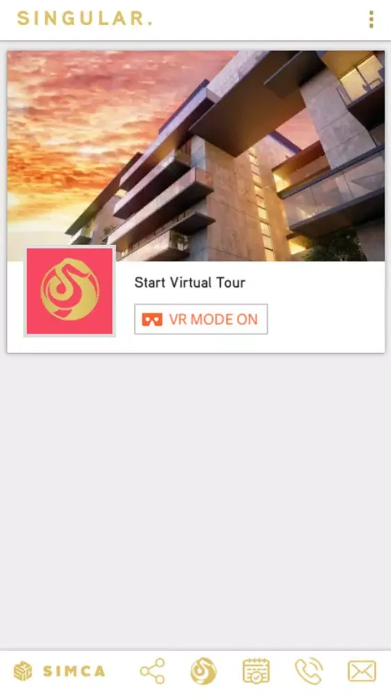 Tangkapan skrin Singular VR