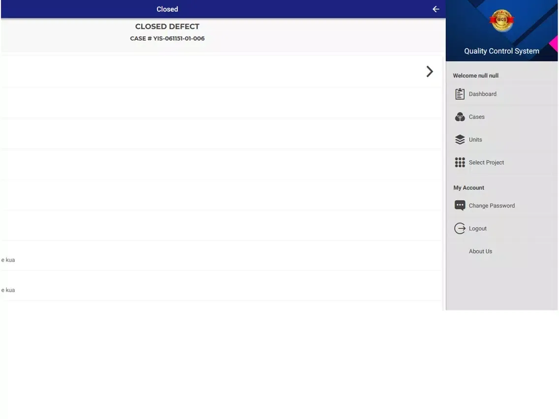 Quality Control System iPad 应用截图