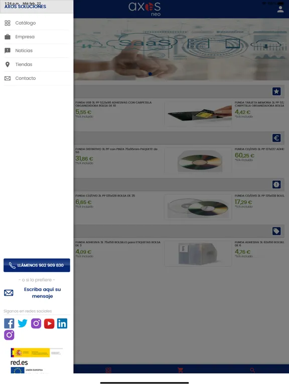 Скриншоты Axos Neo Ecommerce iPad 