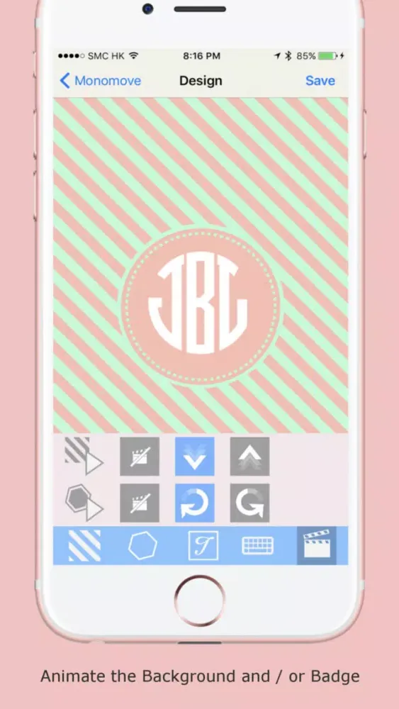 Tangkapan layar Animono - Animated Monograms