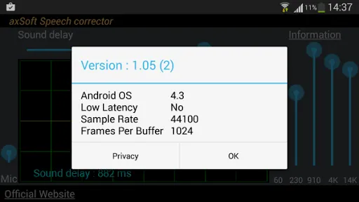 ภาพหน้าจอของ axSoft Speech corrector