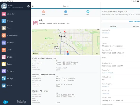 Axsy Mobile for Salesforce iPad  Screenshots