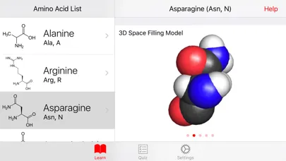 Zrzuty ekranu Amino Acid Guide