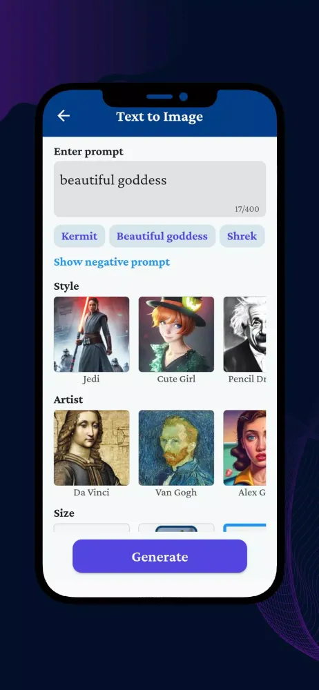 Tangkapan layar Ai Painter