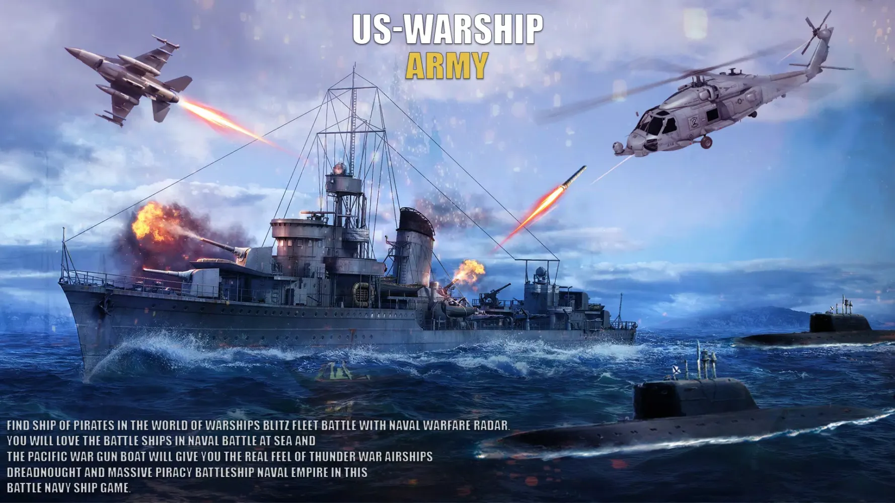 Captures d'écran de US Warship Army Battle Ship