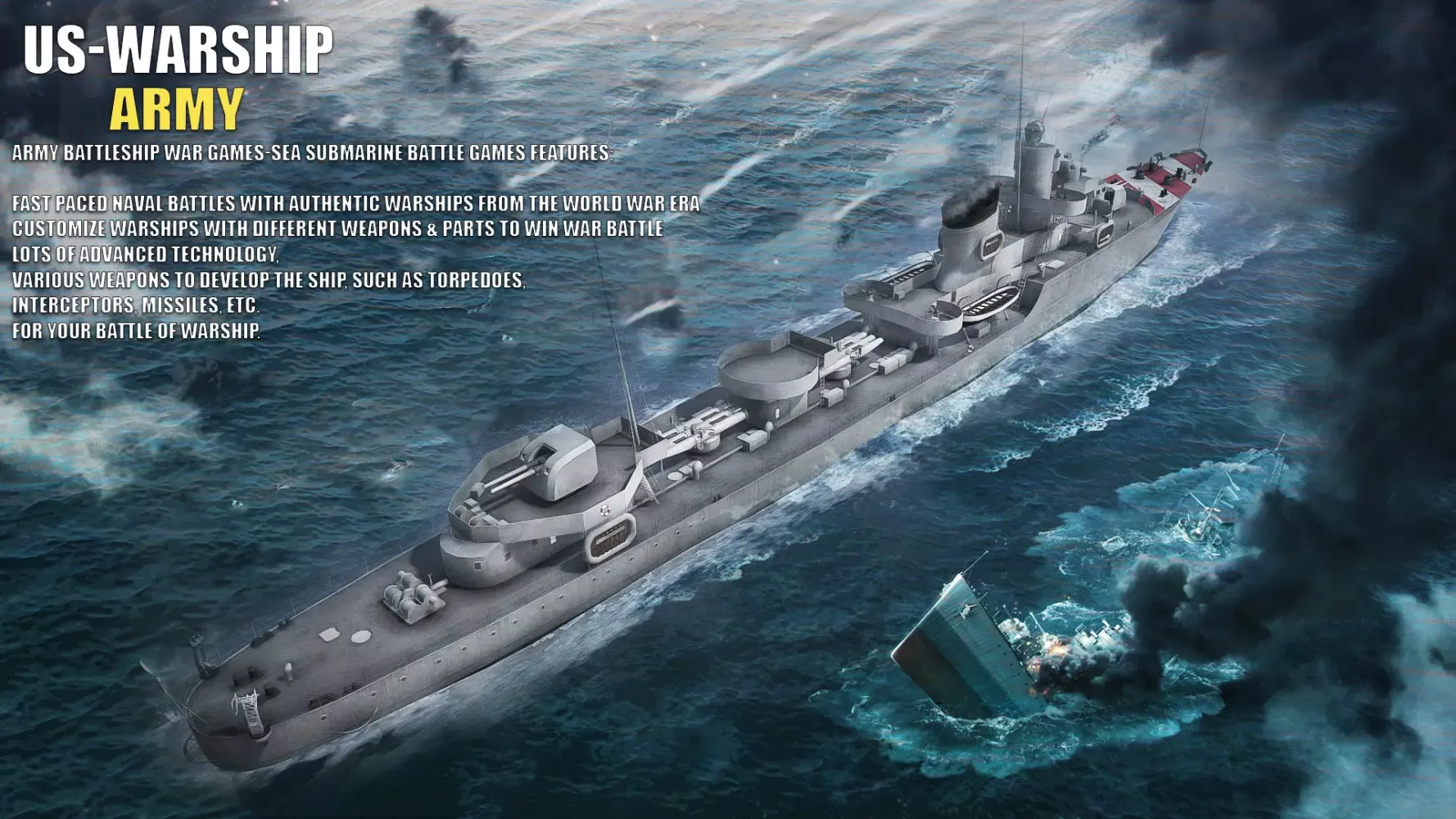 Captures d'écran de US Warship Army Battle Ship
