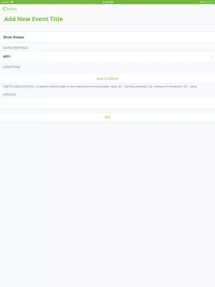 Tangkapan layar Axxis FMS iPad 