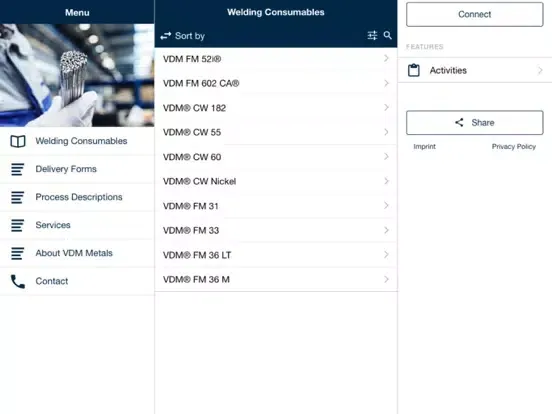 Welding Consumables iPad  Screenshots