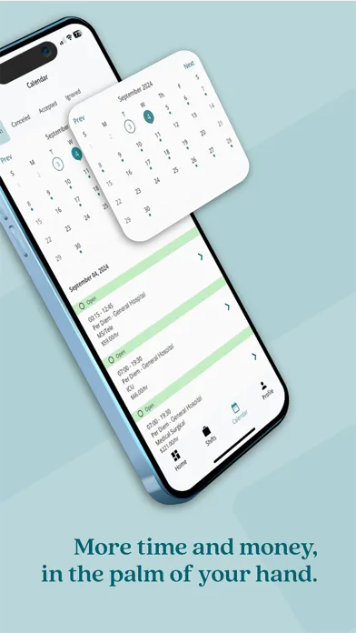 Ảnh chụp màn hình của Shifts by Aya Healthcare