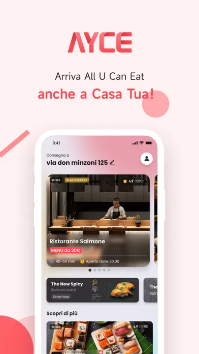 Tangkapan skrin AYCE: Sushi Consegna e Prenota