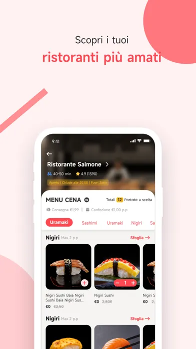Tangkapan skrin AYCE: Sushi Consegna e Prenota