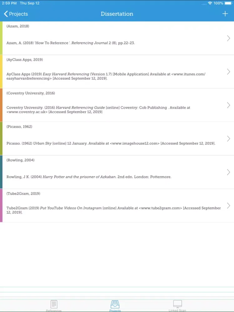 Capturas de pantalla de Easy Harvard Referencing iPad 