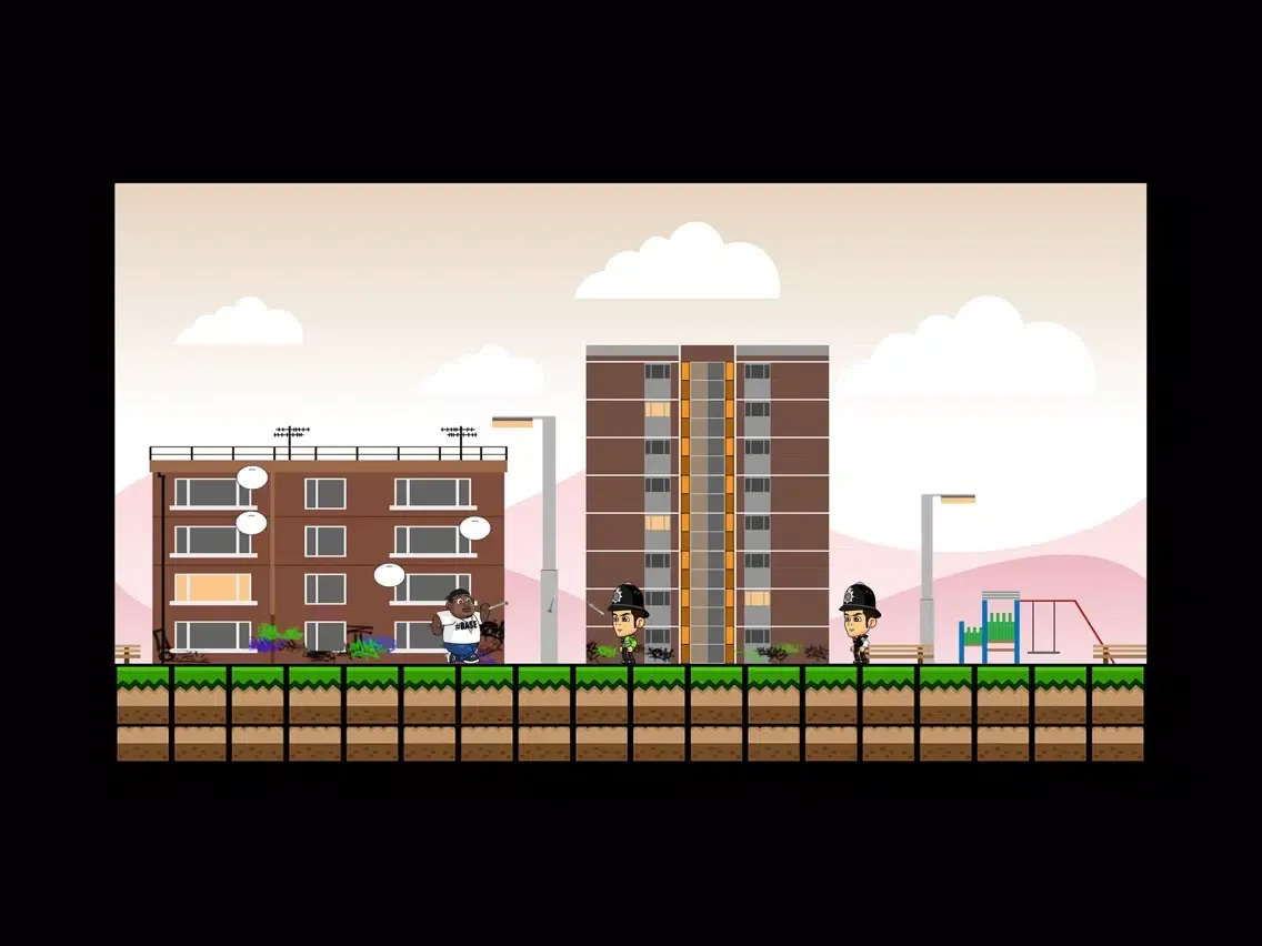 ภาพหน้าจอของ Base Invaders - For Big Narstie iPad 