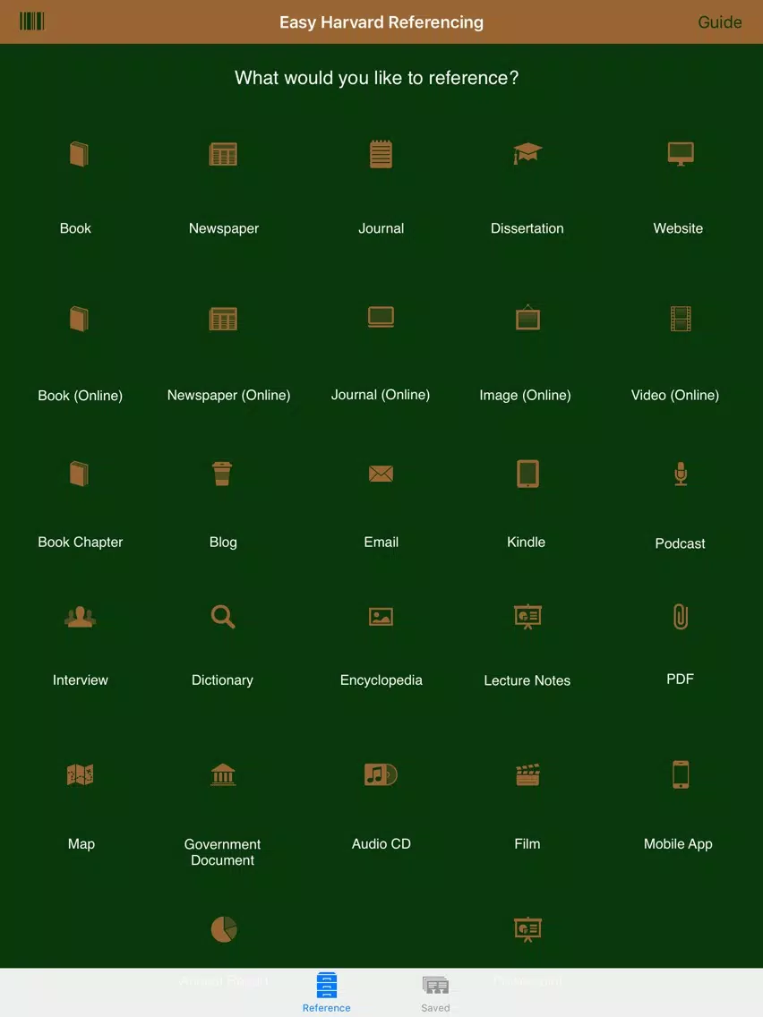 تصاویر Easy Harvard Referencing Generator iPad 
