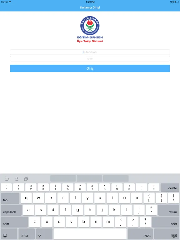 EBS Üye Takip iPad  Screenshots